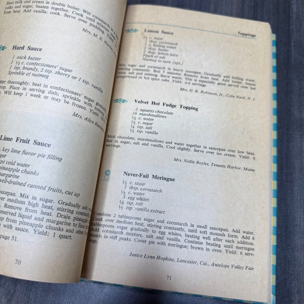 Favorite Recipes of America‎ Desserts Cookbook 1968 Vintage Baking Party